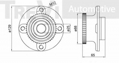 TREVI AUTOMOTIVE wb1585 -  Комплект подшипника ступицы колеса